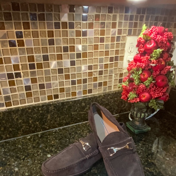 Saks Fifth Avenue Mens Brown Suede Slip on Shoes Sz. 11 main image 12